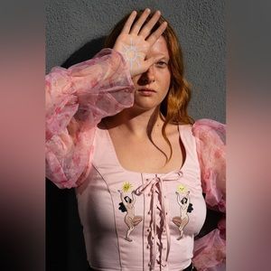 Lazy Oaf x Laura Callaghan Sun Goddess Corset Top